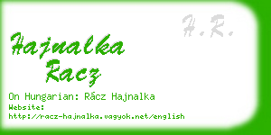 hajnalka racz business card